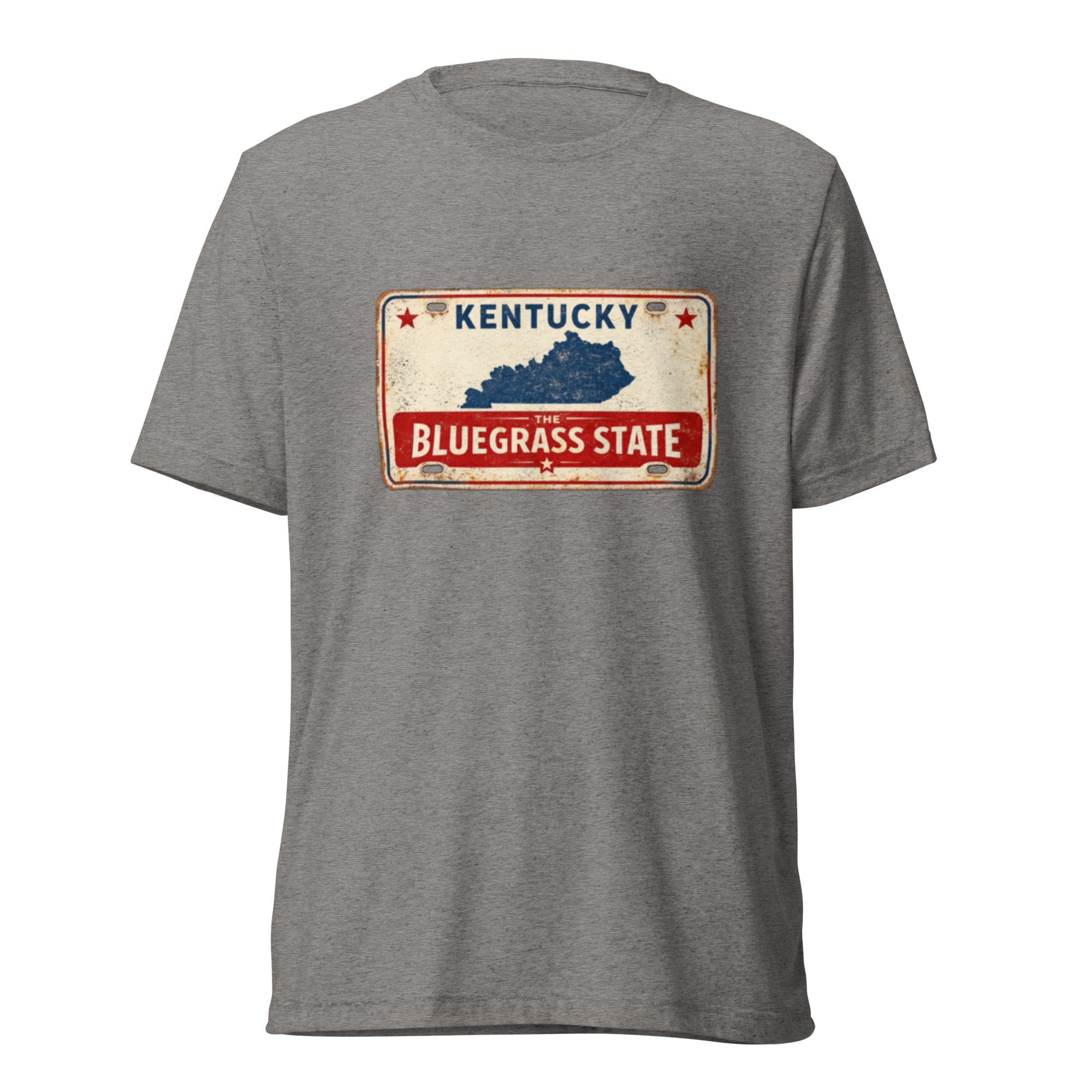 The Bluegrass State T-Shirt | Retro License Plate Design | Elite Tri - Blend - Bluegrass Elite Apparel LLC