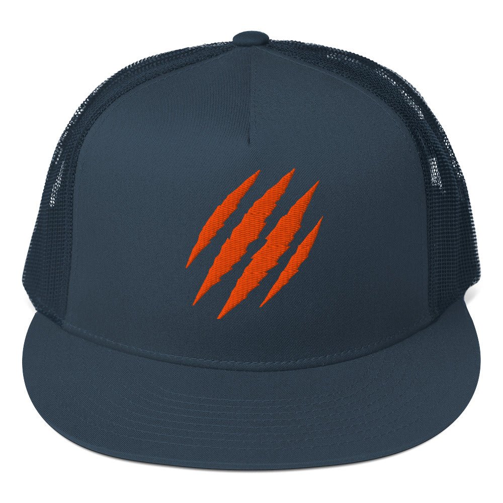 Tiger Claw Trucker Hat | Adjustable Mesh Cap Orange - Bluegrass Elite Apparel LLC
