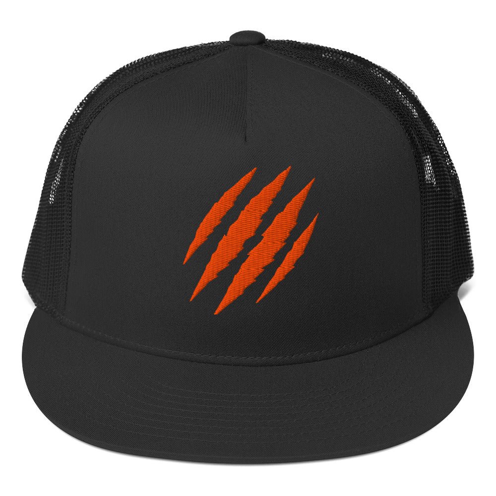Tiger Claw Trucker Hat | Adjustable Mesh Cap Orange - Bluegrass Elite Apparel LLC