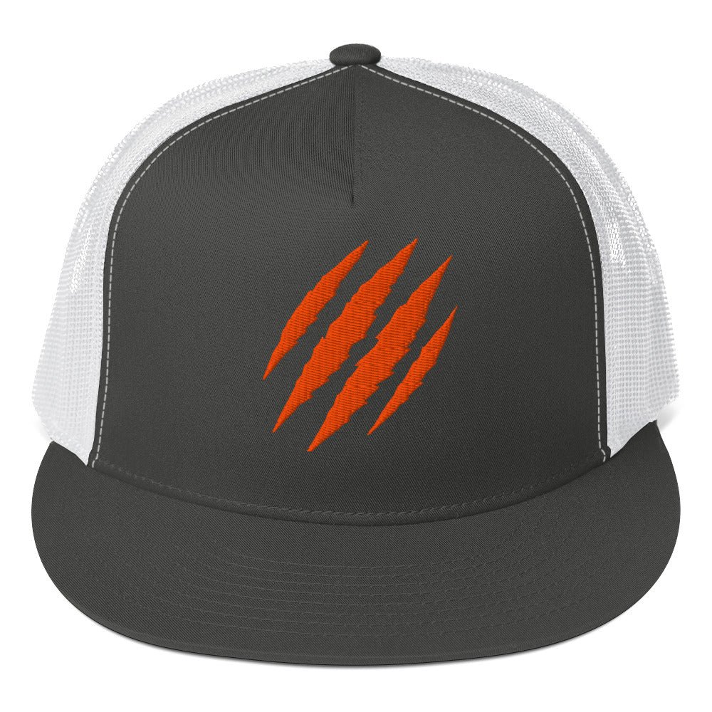 Tiger Claw Trucker Hat | Adjustable Mesh Cap Orange - Bluegrass Elite Apparel LLC