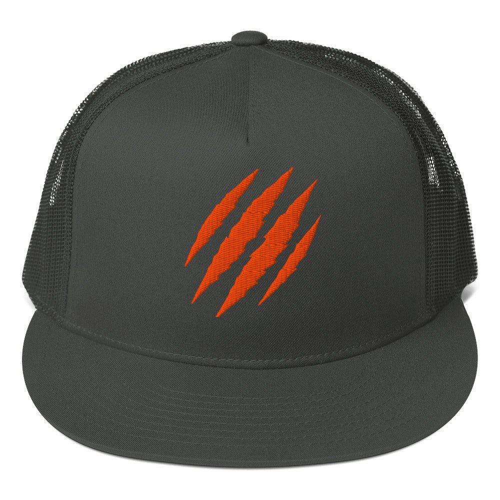 Tiger Claw Trucker Hat | Adjustable Mesh Cap Orange - Bluegrass Elite Apparel LLC