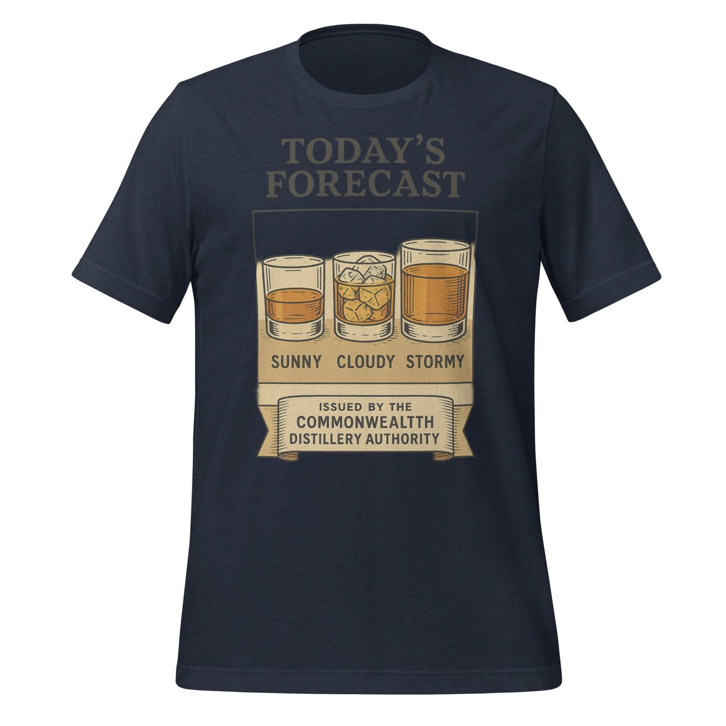 Today’s Forecast Whiskey T-Shirt | Illustrated Bourbon Weather Design | Classic Airlume Cotton - Bluegrass Elite Apparel LLC