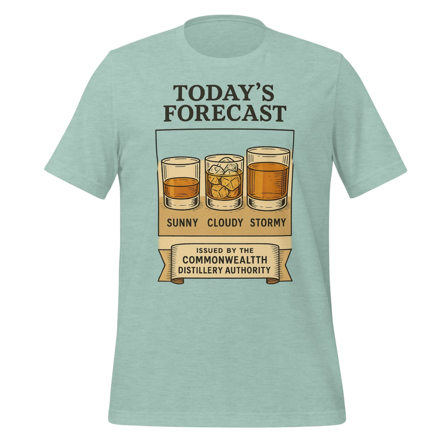 Today’s Forecast Whiskey T-Shirt | Illustrated Bourbon Weather Design | Classic Airlume Cotton - Bluegrass Elite Apparel LLC