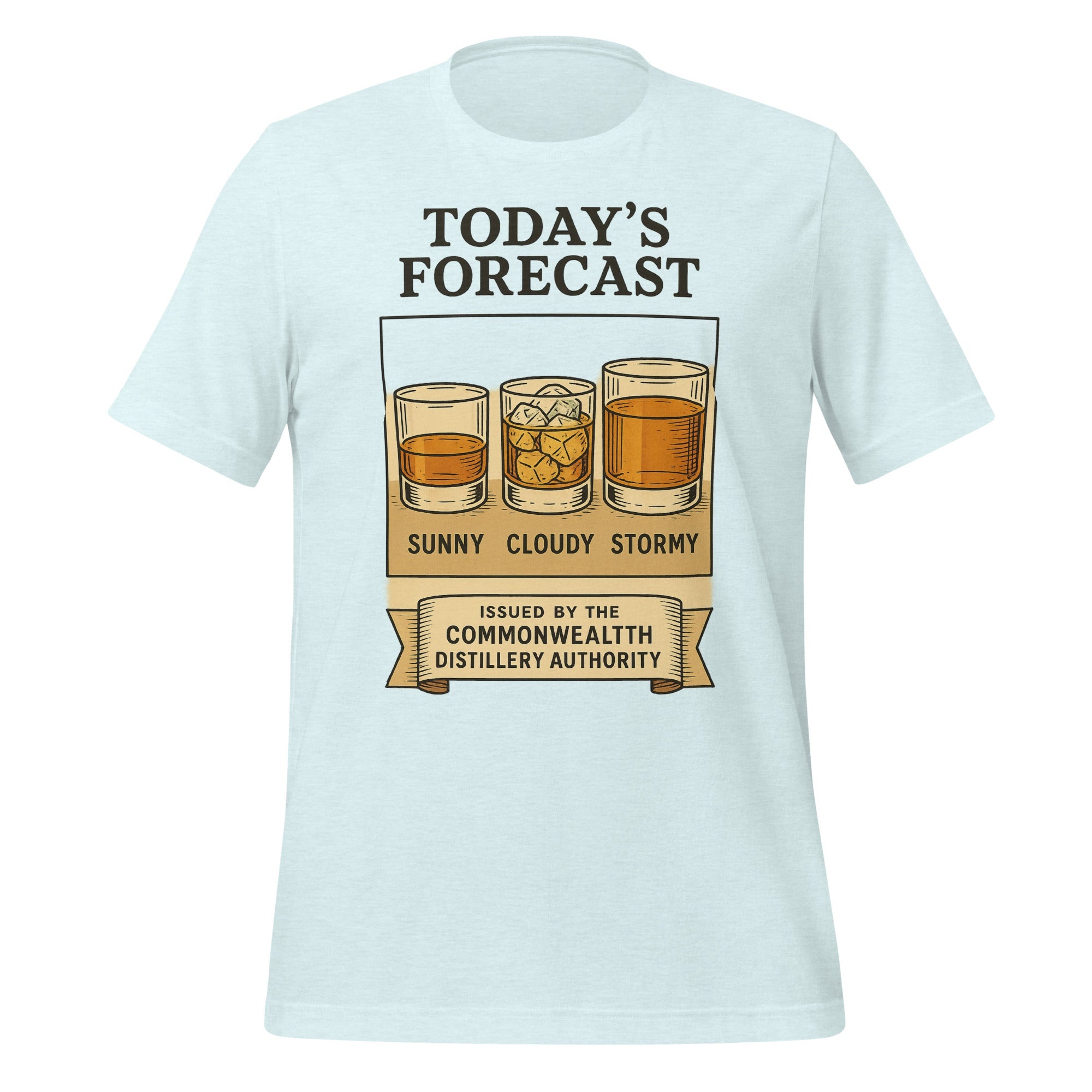 Today’s Forecast Whiskey T-Shirt | Illustrated Bourbon Weather Design | Classic Airlume Cotton - Bluegrass Elite Apparel LLC