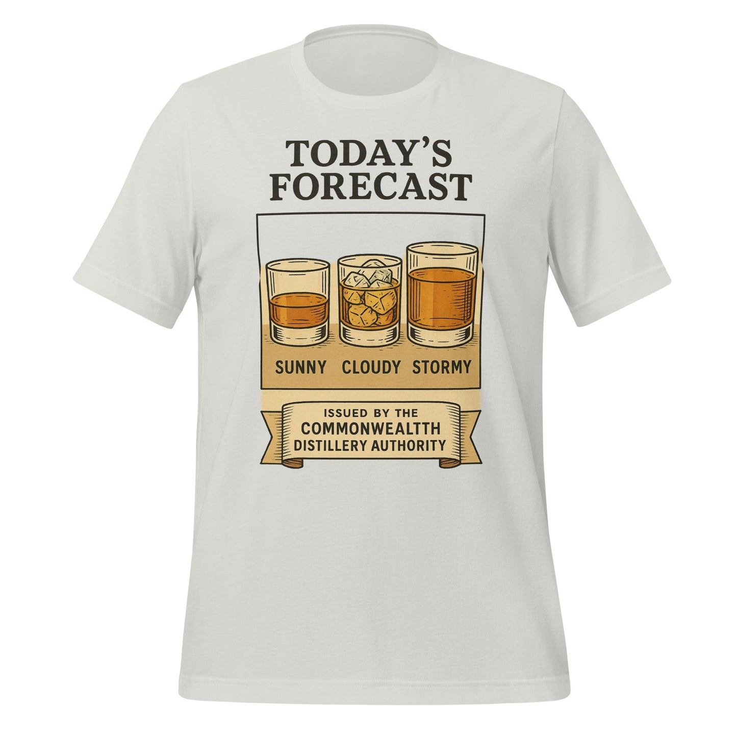 Today’s Forecast Whiskey T-Shirt | Illustrated Bourbon Weather Design | Classic Airlume Cotton - Bluegrass Elite Apparel LLC