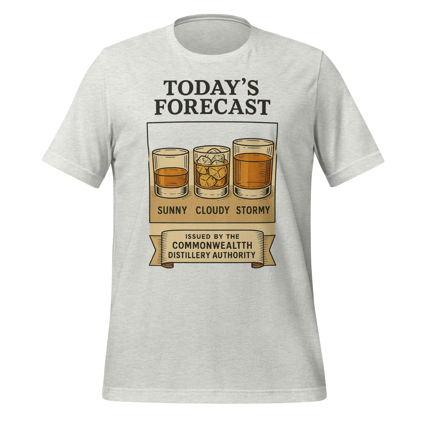 Today’s Forecast Whiskey T-Shirt | Illustrated Bourbon Weather Design | Classic Airlume Cotton - Bluegrass Elite Apparel LLC