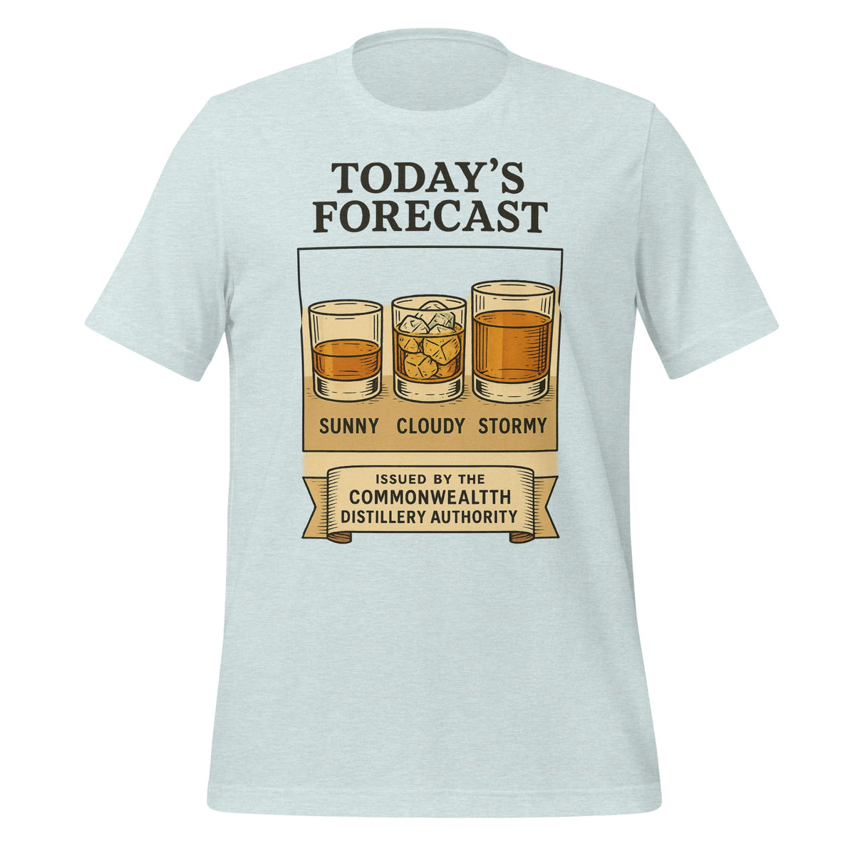 Today’s Forecast Whiskey T-Shirt | Illustrated Bourbon Weather Design | Classic Airlume Cotton - Bluegrass Elite Apparel LLC