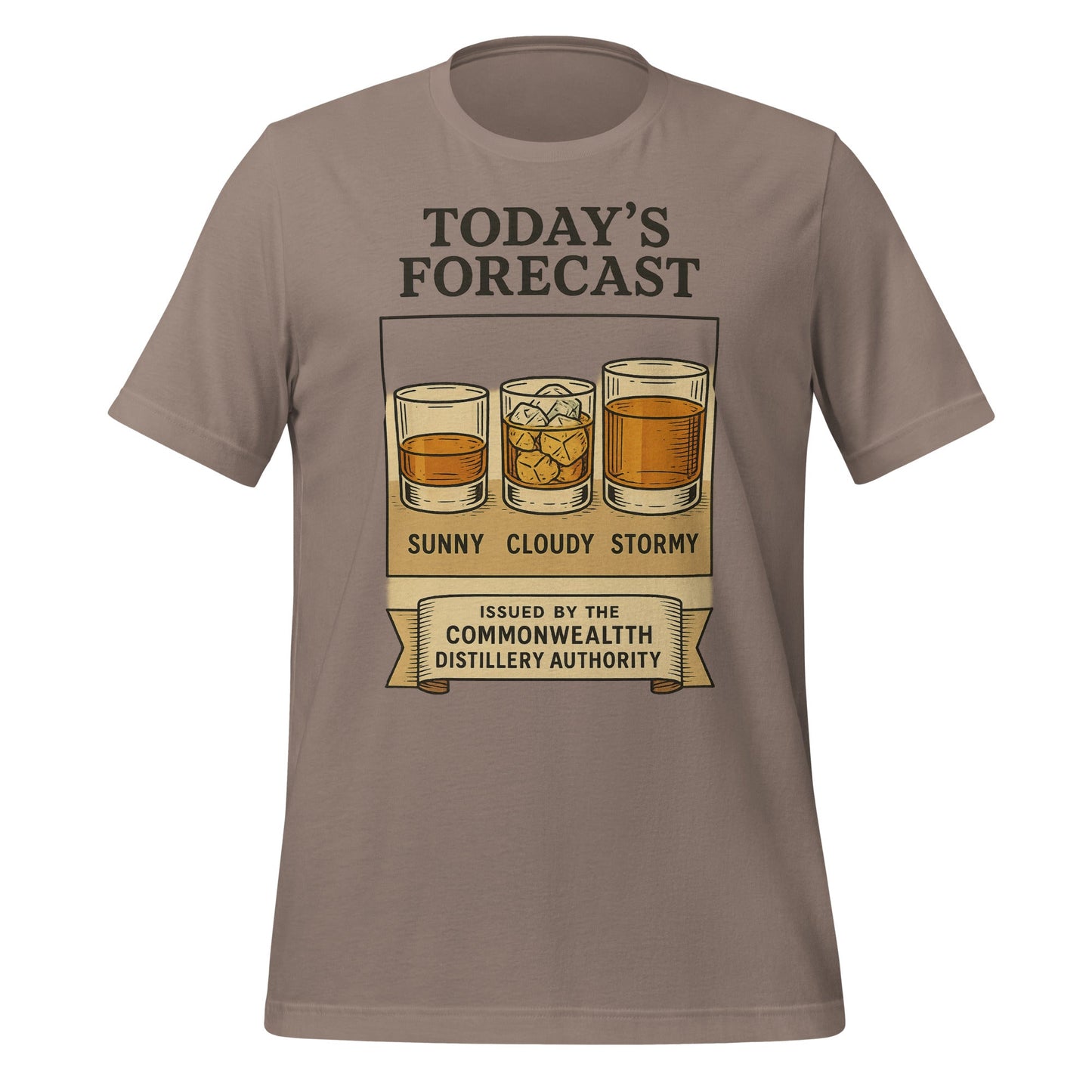 Today’s Forecast Whiskey T-Shirt | Illustrated Bourbon Weather Design | Classic Airlume Cotton - Bluegrass Elite Apparel LLC