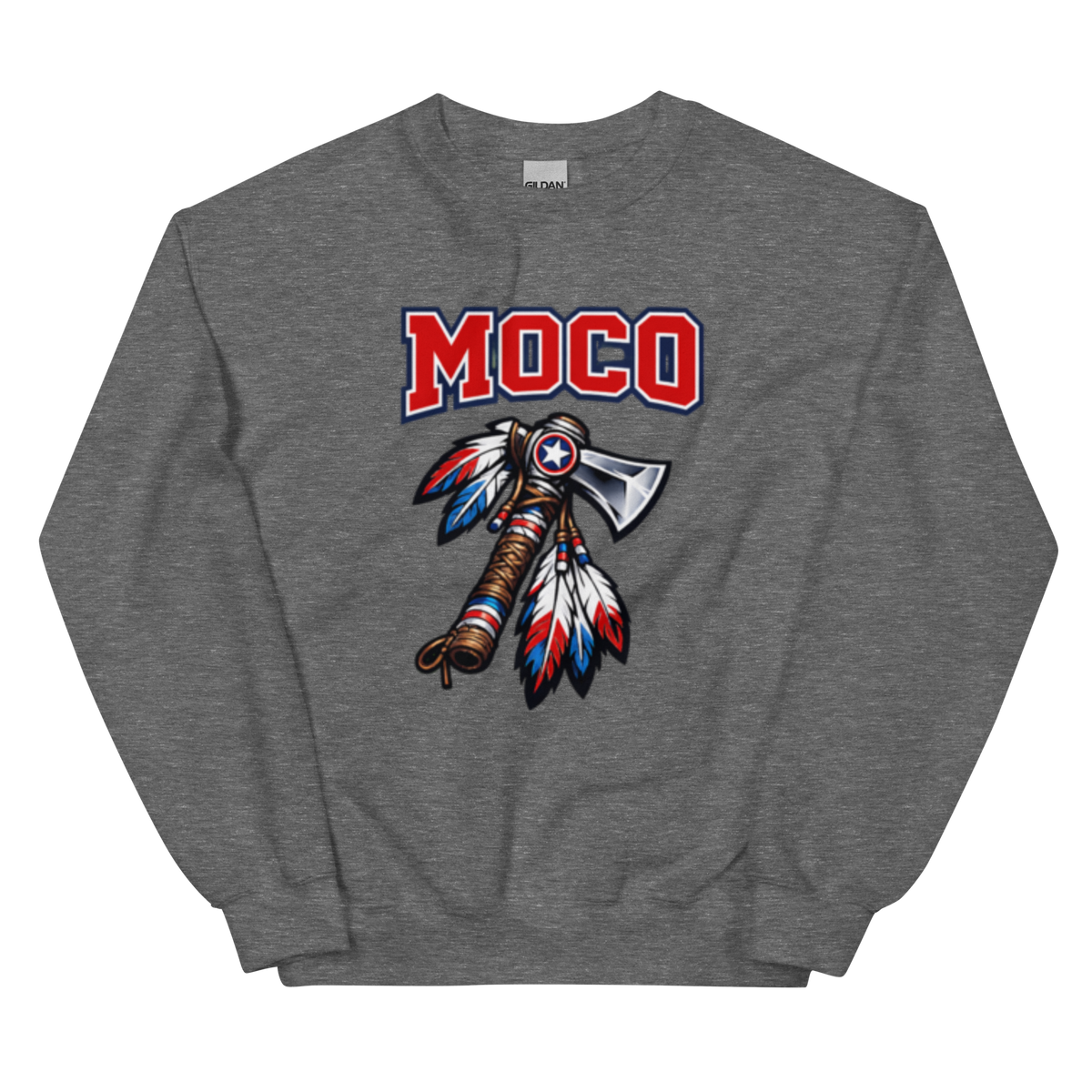 MOCO Tomahawk Feather Heritage Sweatshirt | Vintage Block Design