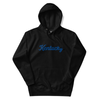 Kentucky State Outline Embroidered Hoodie