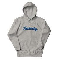 Kentucky State Outline Embroidered Hoodie