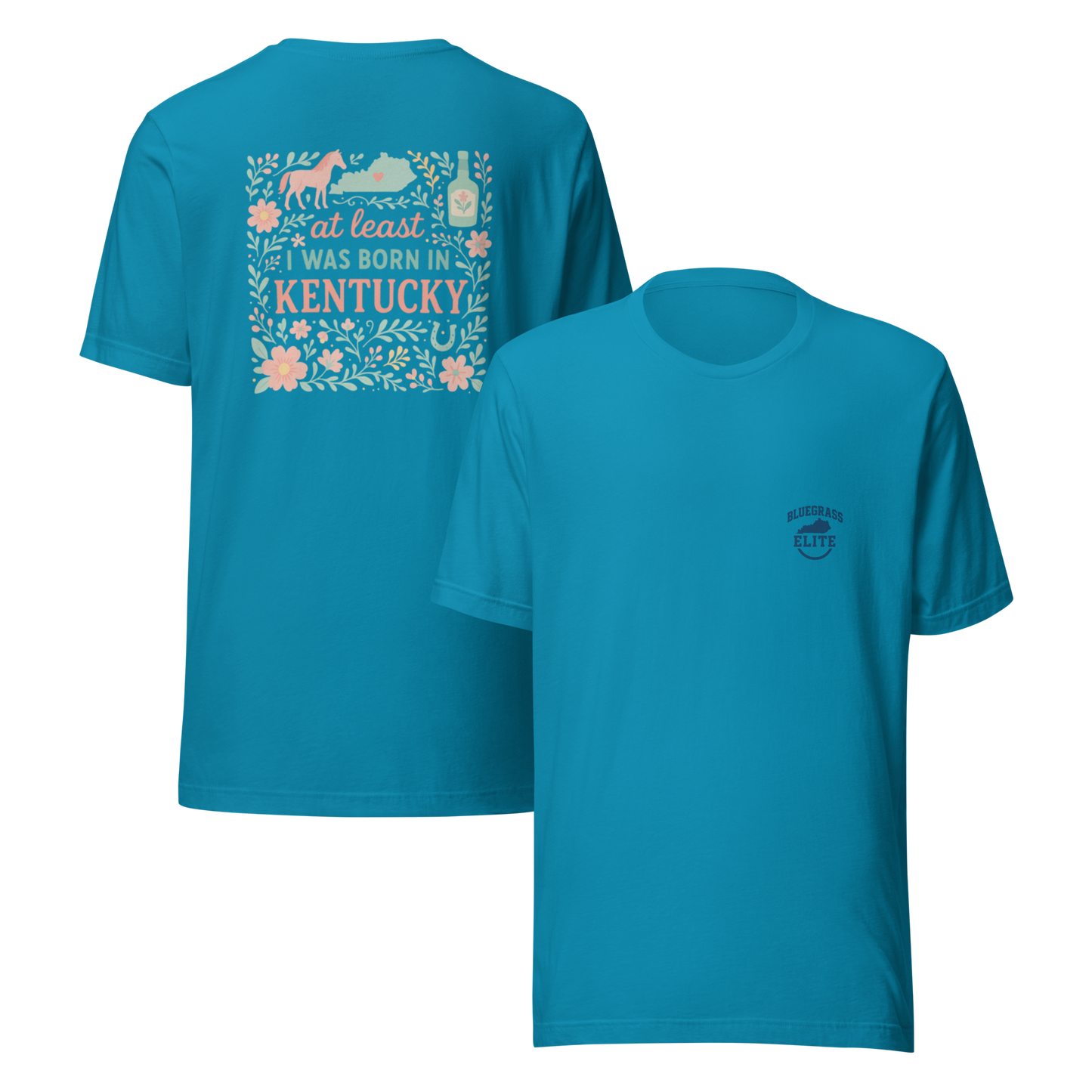 At Least I Was Born in Kentucky T-Shirt | Bluegrass Pride | Elite Tri-Blend