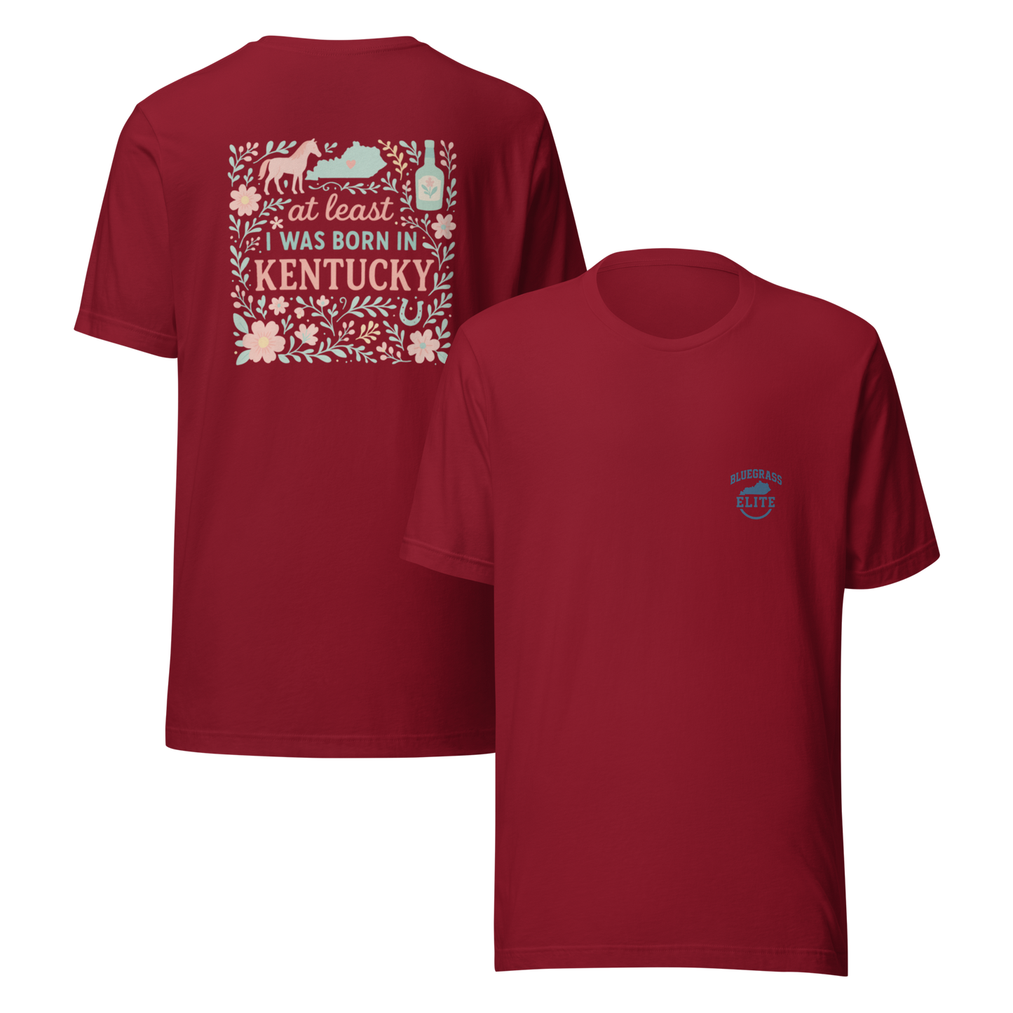 At Least I Was Born in Kentucky T-Shirt | Bluegrass Pride | Elite Tri-Blend