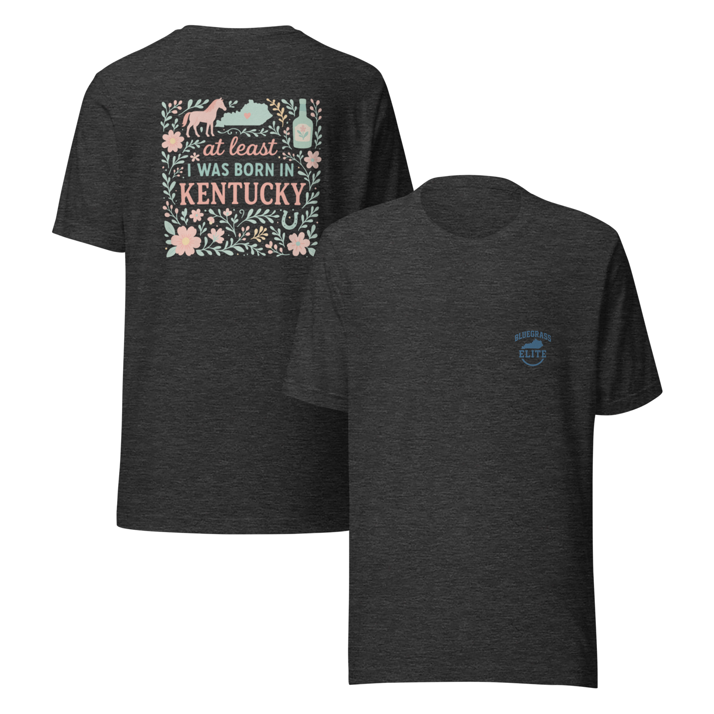 At Least I Was Born in Kentucky T-Shirt | Bluegrass Pride | Elite Tri-Blend