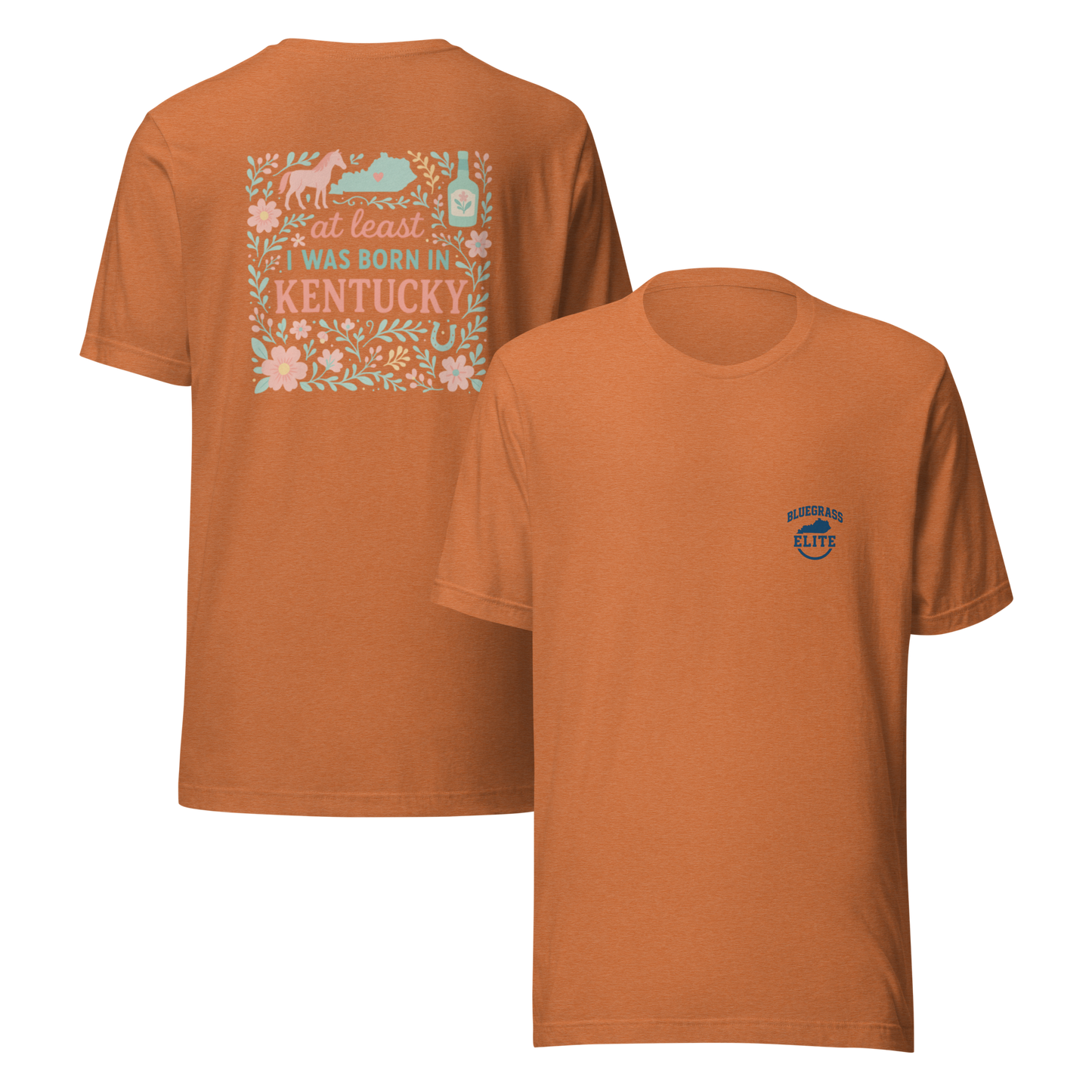 At Least I Was Born in Kentucky T-Shirt | Bluegrass Pride | Elite Tri-Blend