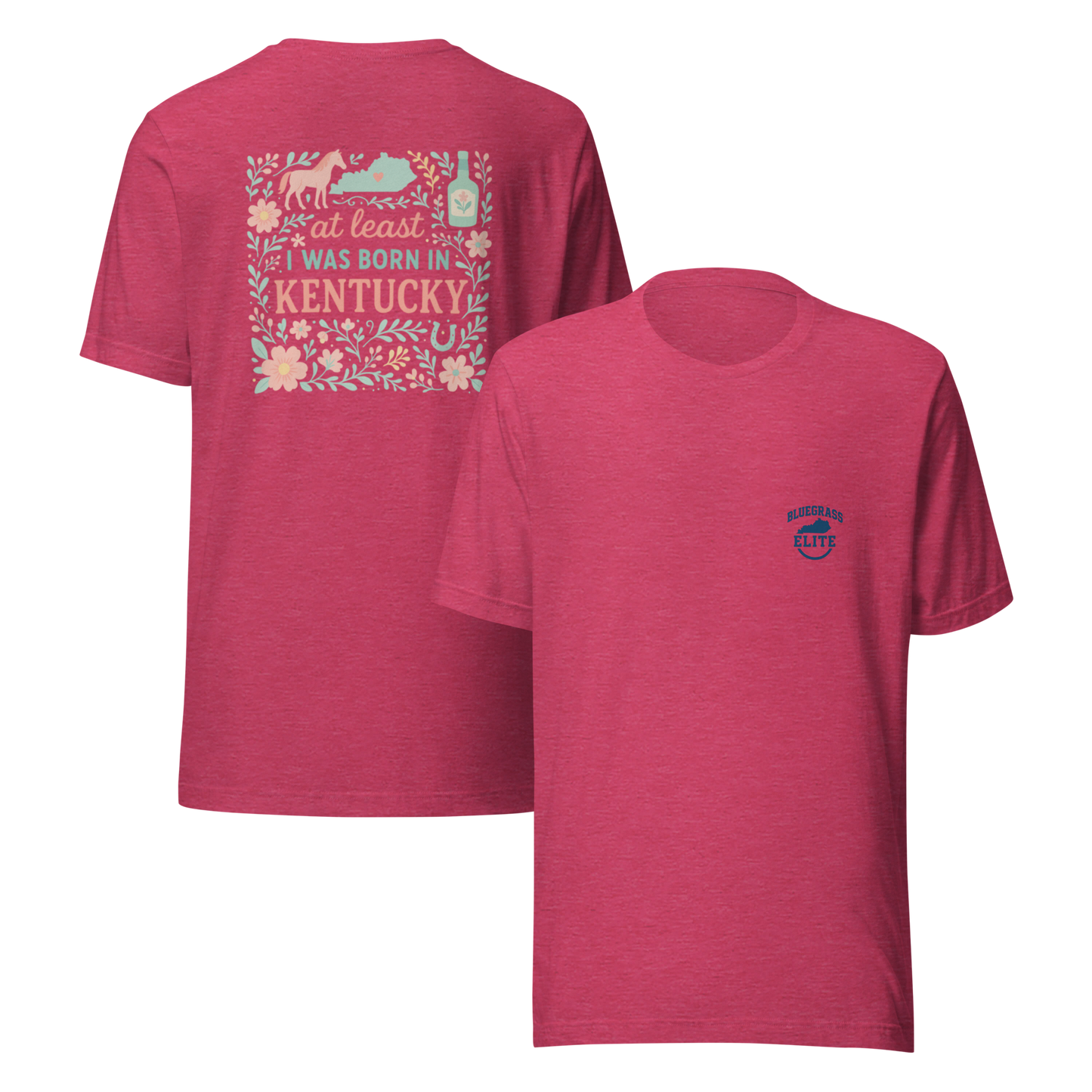 At Least I Was Born in Kentucky T-Shirt | Bluegrass Pride | Elite Tri-Blend