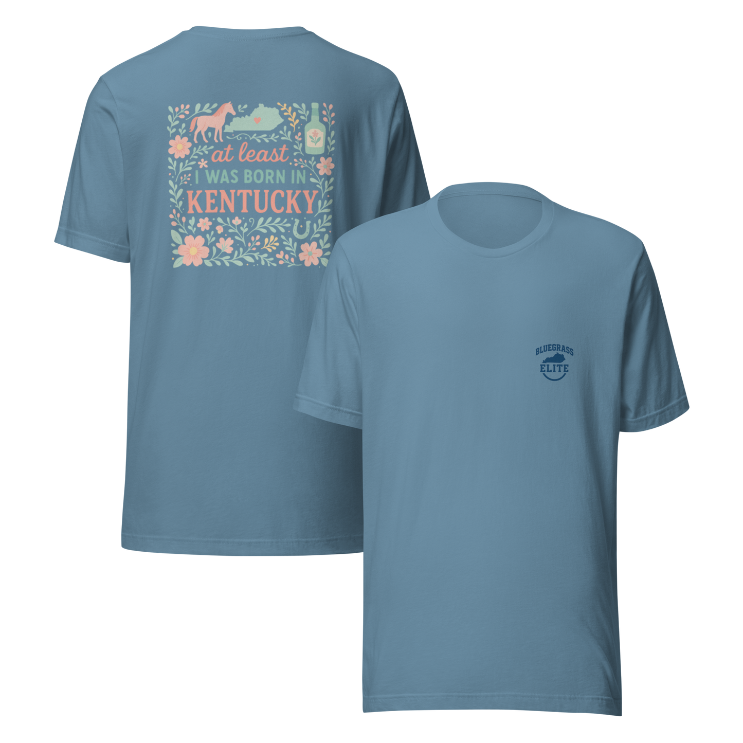 At Least I Was Born in Kentucky T-Shirt | Bluegrass Pride | Elite Tri-Blend