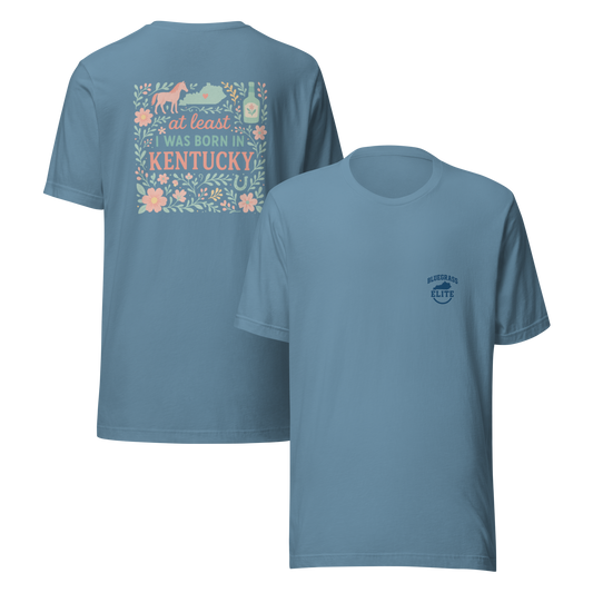 At Least I Was Born in Kentucky T-Shirt | Bluegrass Pride | Elite Tri-Blend