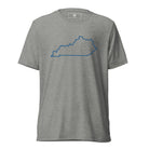 Kentucky State Outline Elite Tee in Athletic Grey Tri-Blend