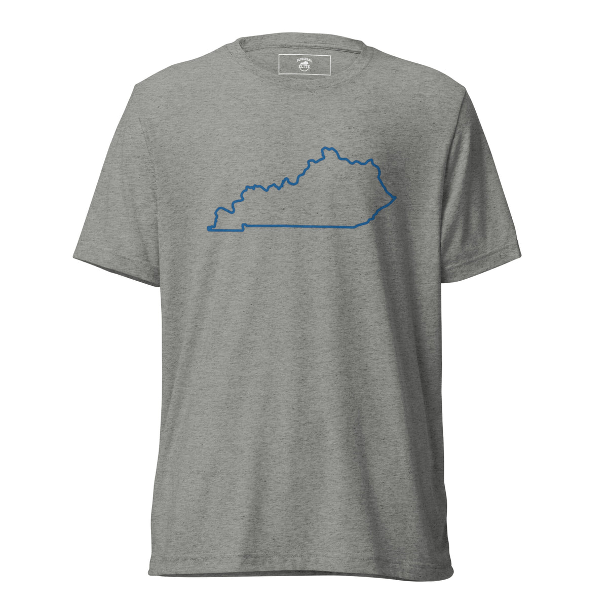 Kentucky State Outline Elite Tee in Athletic Grey Tri-Blend