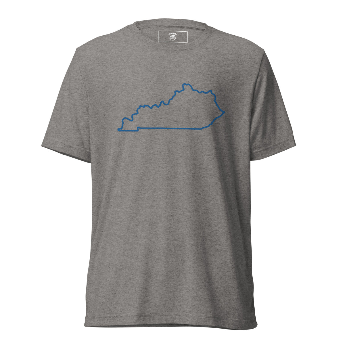 Kentucky State Outline Elite Tee in Grey Tri-Blend