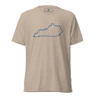 Kentucky State Outline Elite Tee in Tan Tri-Blend
