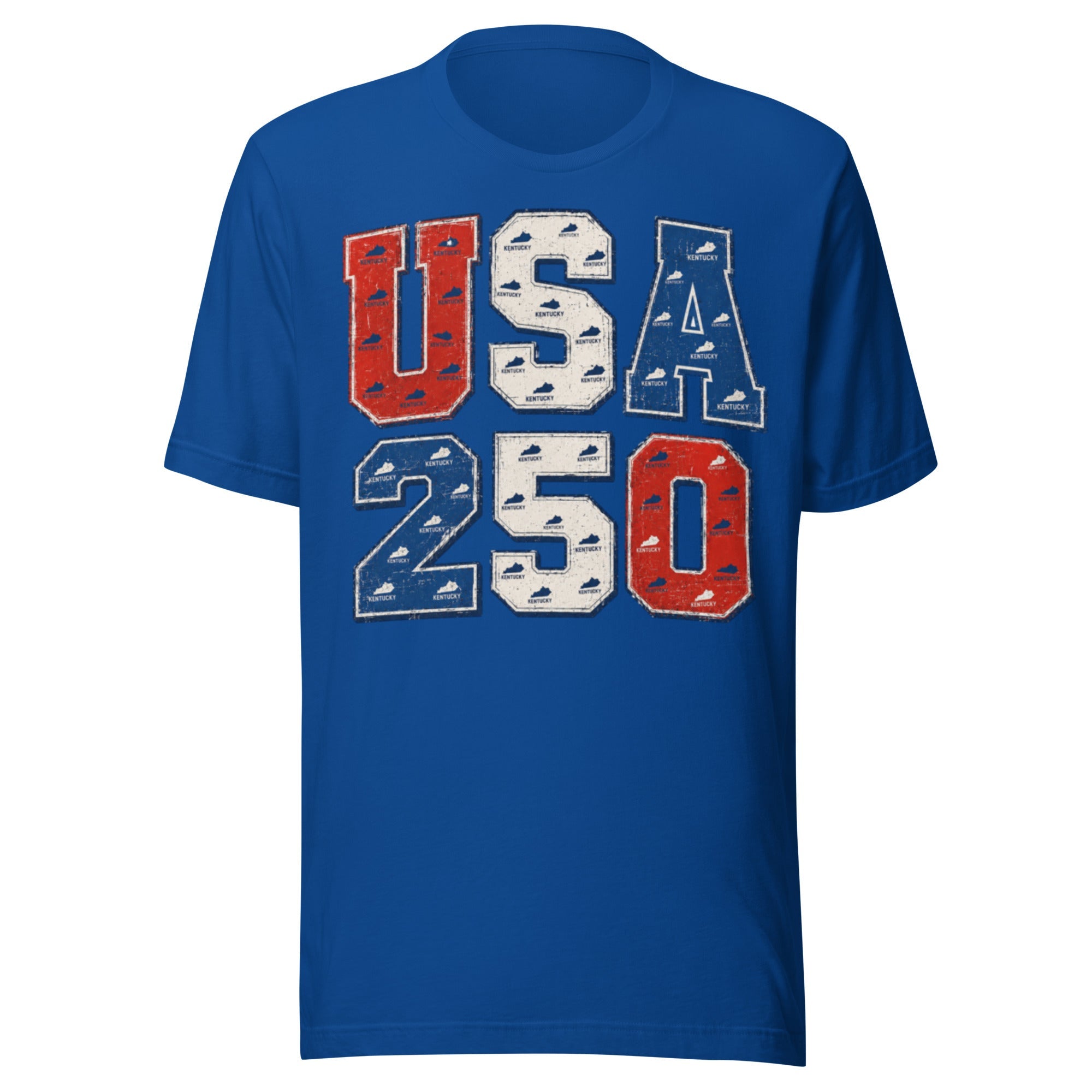 USA 250 Kentucky Heritage T-Shirt | Vintage Patriotic Number Design | Classic - Bluegrass Elite Apparel LLC