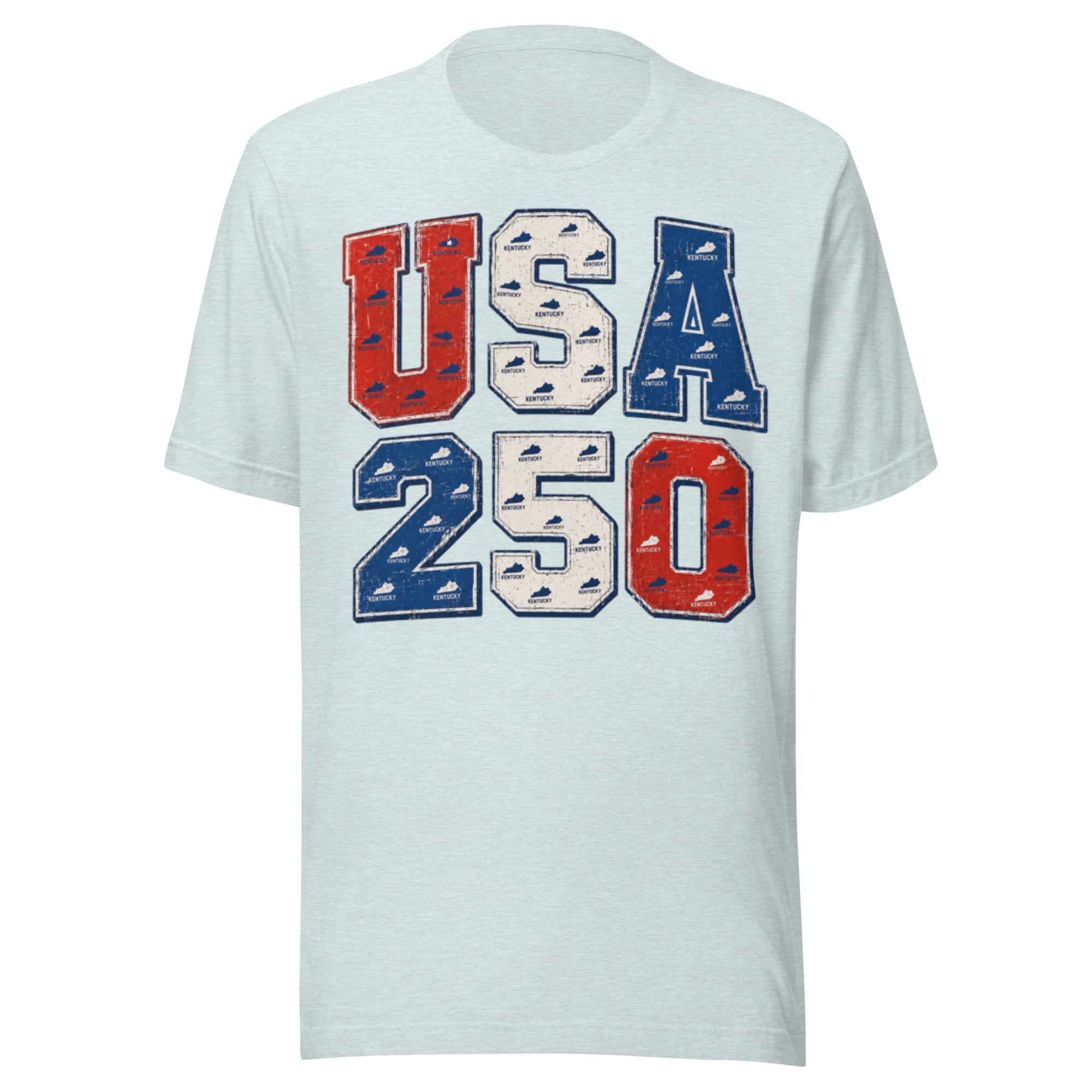 USA 250 Kentucky Heritage T-Shirt | Vintage Patriotic Number Design | Classic - Bluegrass Elite Apparel LLC