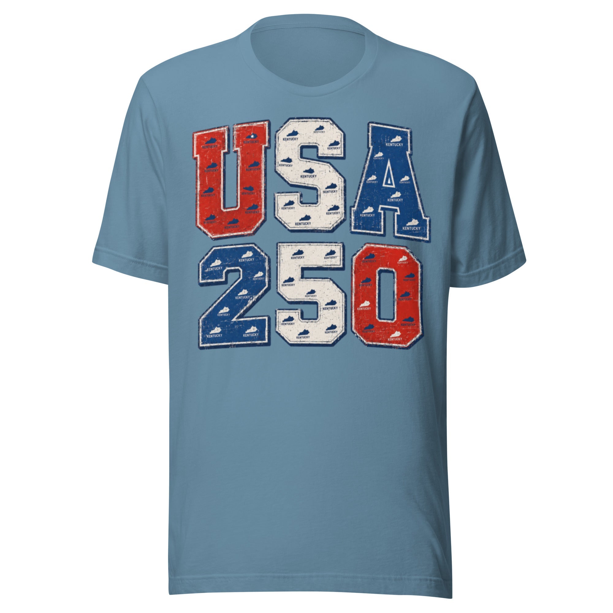 USA 250 Kentucky Heritage T-Shirt | Vintage Patriotic Number Design | Classic - Bluegrass Elite Apparel LLC