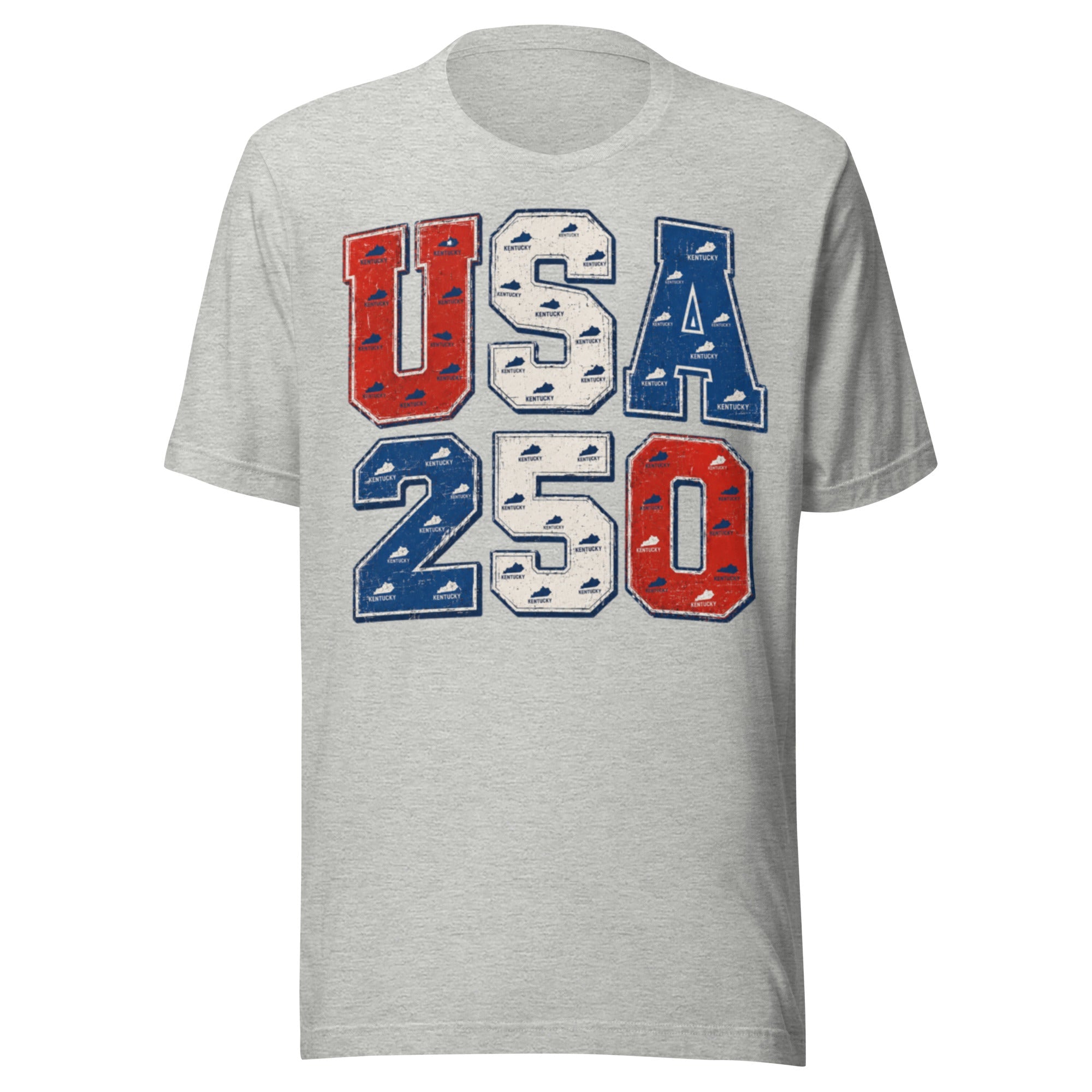USA 250 Kentucky Heritage T-Shirt | Vintage Patriotic Number Design | Classic - Bluegrass Elite Apparel LLC