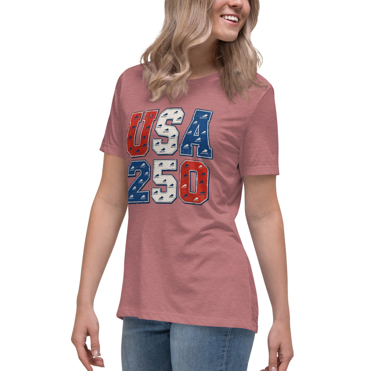 USA 250 Vintage Collegiate Women's Relaxed T-Shirt - Bluegrass Elite Apparel LLC
