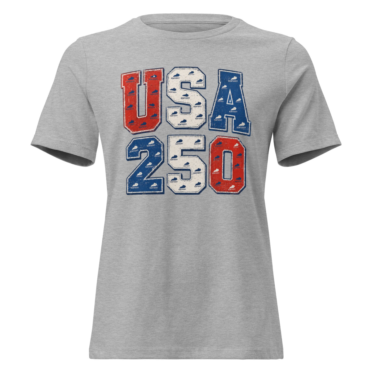 USA 250 Vintage Collegiate Women's Relaxed T-Shirt - Bluegrass Elite Apparel LLC