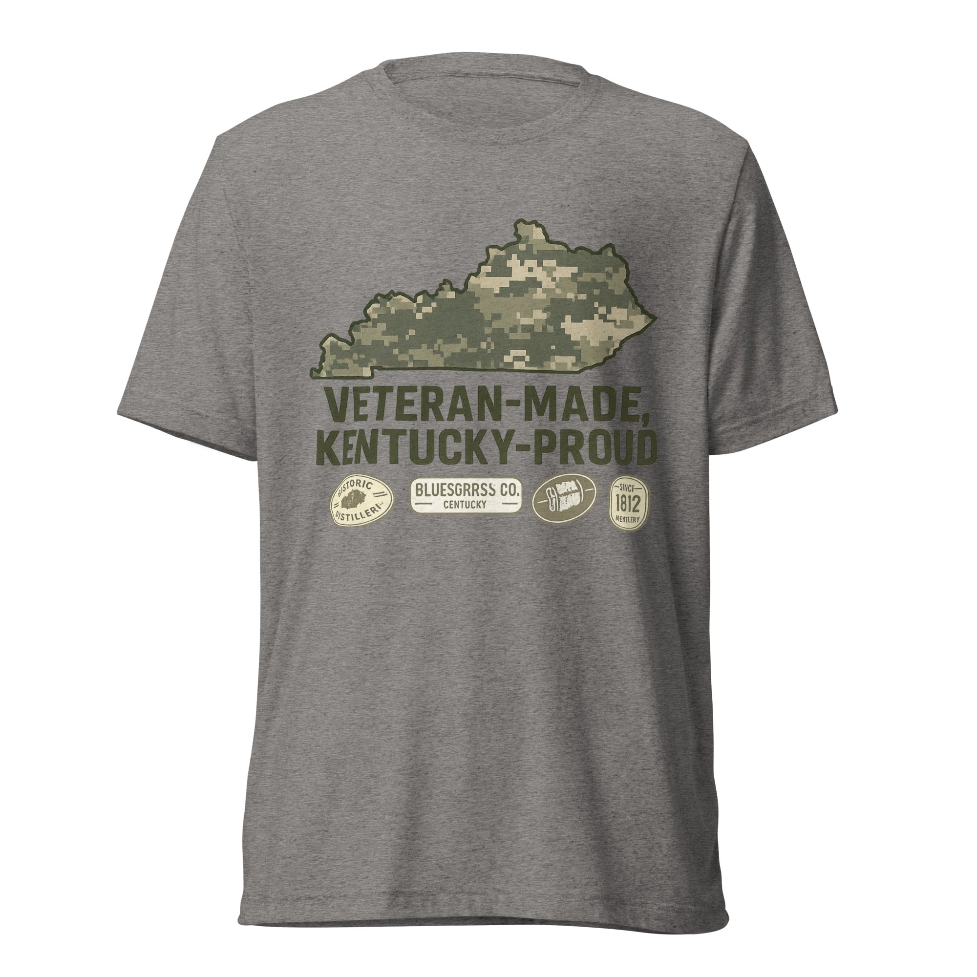 Veteran - Made Kentucky Proud Tee | Bluegrass Elite Heritage Shirt | Elite Tri - Blend - Bluegrass Elite Apparel LLC