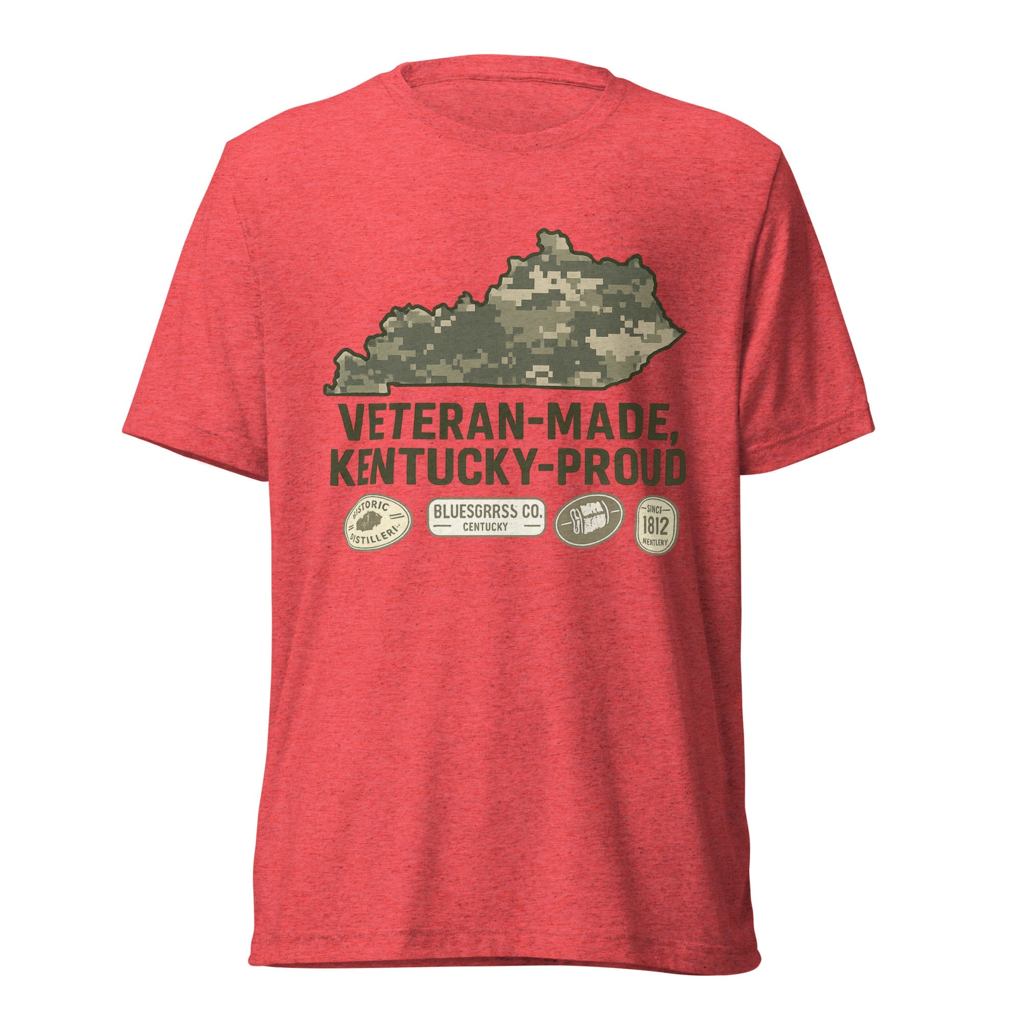 Veteran - Made Kentucky Proud Tee | Bluegrass Elite Heritage Shirt | Elite Tri - Blend - Bluegrass Elite Apparel LLC