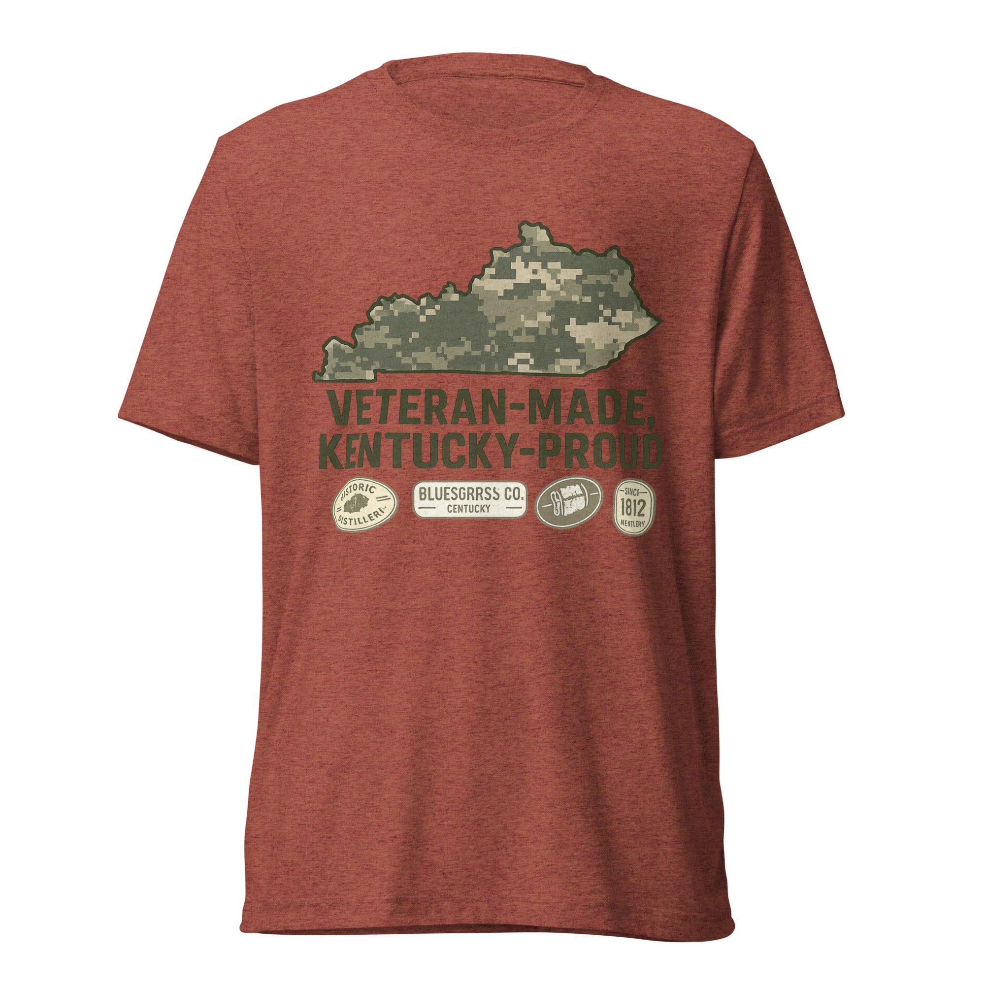 Veteran - Made Kentucky Proud Tee | Bluegrass Elite Heritage Shirt | Elite Tri - Blend - Bluegrass Elite Apparel LLC