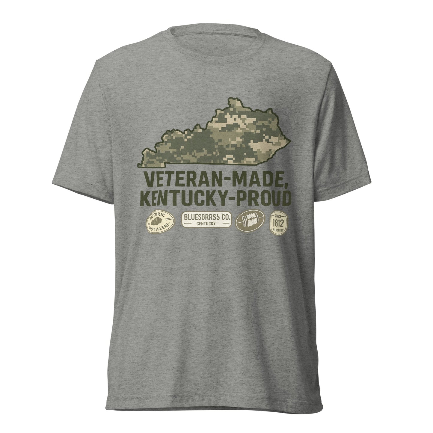 Veteran - Made Kentucky Proud Tee | Bluegrass Elite Heritage Shirt | Elite Tri - Blend - Bluegrass Elite Apparel LLC