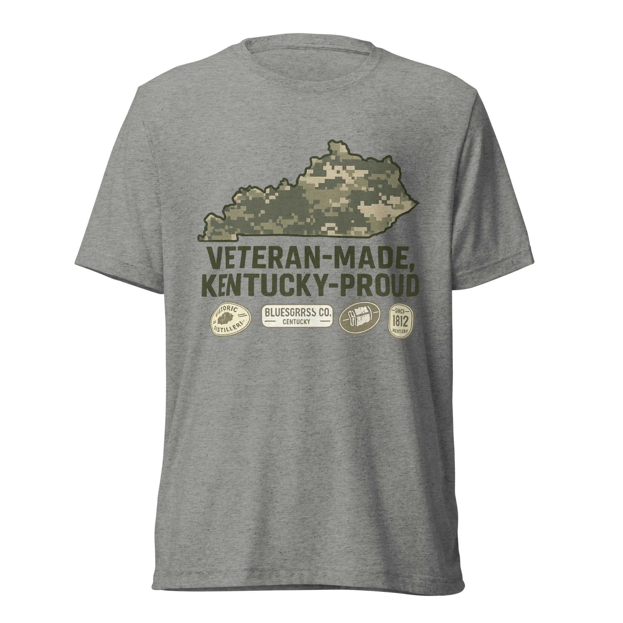 Veteran - Made Kentucky Proud Tee | Bluegrass Elite Heritage Shirt | Elite Tri - Blend - Bluegrass Elite Apparel LLC
