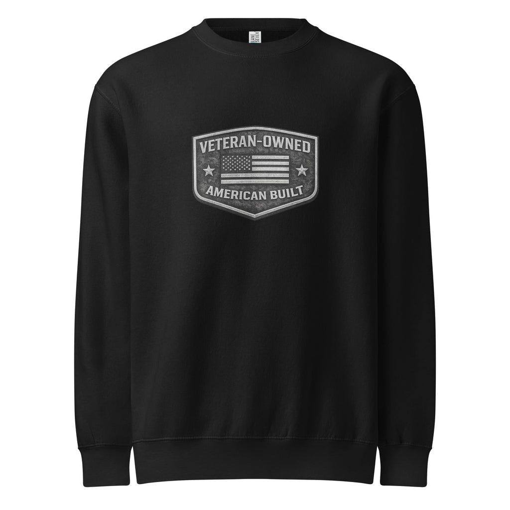 Veteran - Owned American Built Sweatshirt | Military Shield Design - Bluegrass Elite Apparel LLC