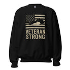 Veteran Strong Kentucky Sweatshirt | Patriotic Flag Design - Bluegrass Elite Apparel LLC