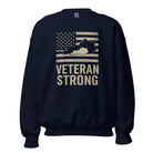 Veteran Strong Kentucky Sweatshirt | Patriotic Flag Design - Bluegrass Elite Apparel LLC